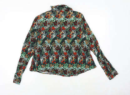 Womens UK Size XS Zara Multicoloured Basic Blouse