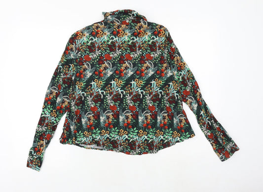 Womens UK Size XS Zara Multicoloured Basic Blouse
