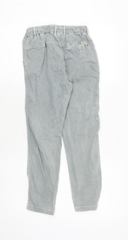 Zara Girls Blue Cotton Straight Jeans Size 9 Years Regular Zip