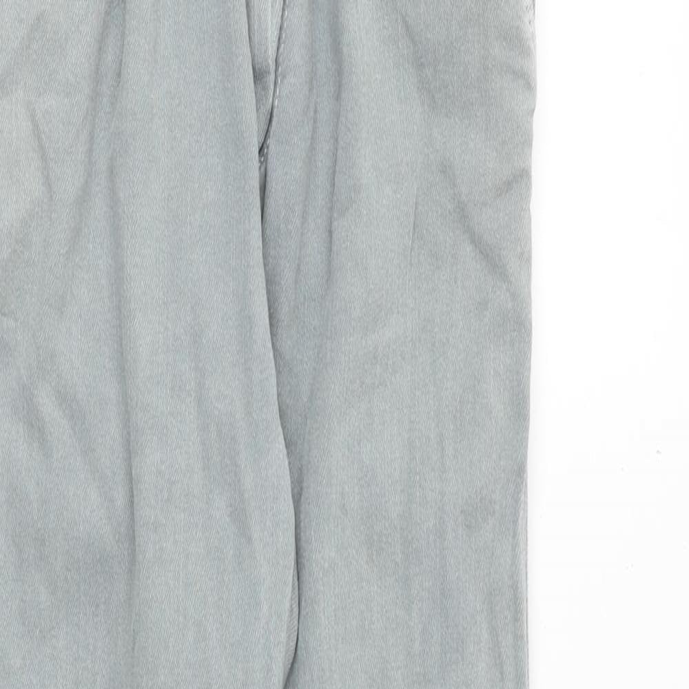 Zara Girls Blue Cotton Straight Jeans Size 9 Years Regular Zip