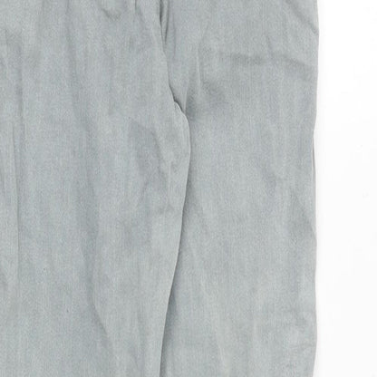 Zara Girls Blue Cotton Straight Jeans Size 9 Years Regular Zip