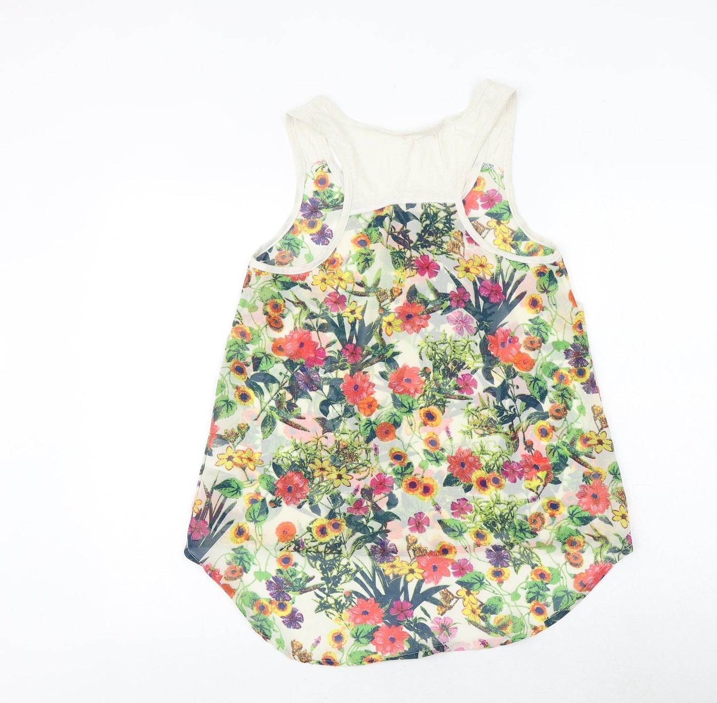 Womens UK Size S Brave Soul Multicoloured Basic Tank