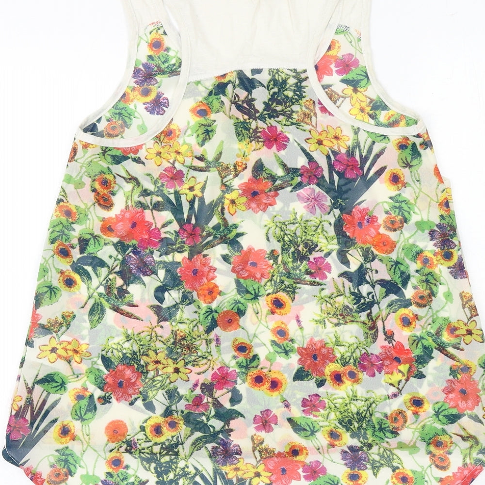 Womens UK Size S Brave Soul Multicoloured Basic Tank