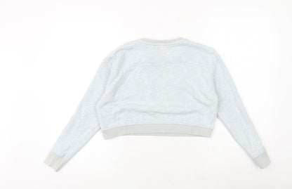 M&Co Girls Blue Cotton Pullover Sweatshirt Size 11-12 Years Pullover - Unicorn