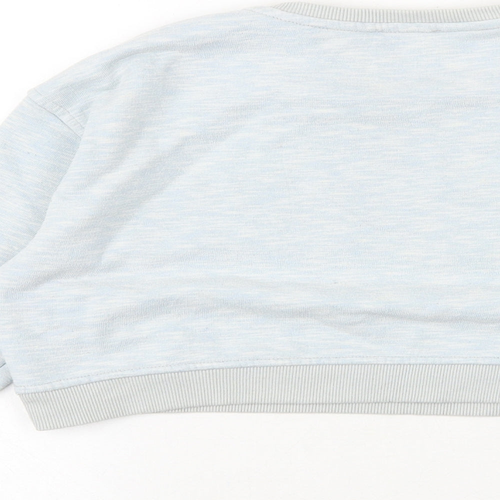 M&Co Girls Blue Cotton Pullover Sweatshirt Size 11-12 Years Pullover - Unicorn