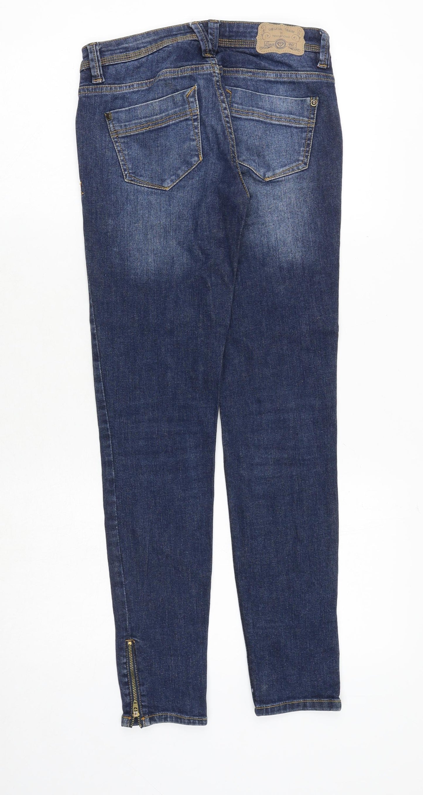 Womens UK Size XS Terranova Regular Fit Skinny Blue Jeans