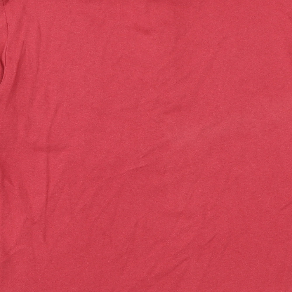 Womens UK Size 12 Marks and Spencer Red Basic T-Shirt