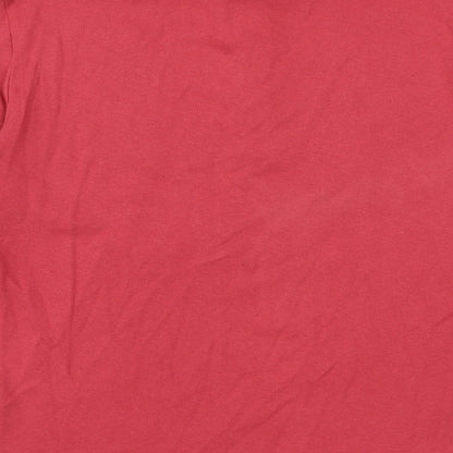 Womens UK Size 12 Marks and Spencer Red Basic T-Shirt