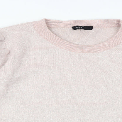 New Look Womens Pink Viscose Pullover Sweatshirt Size 18 Pullover