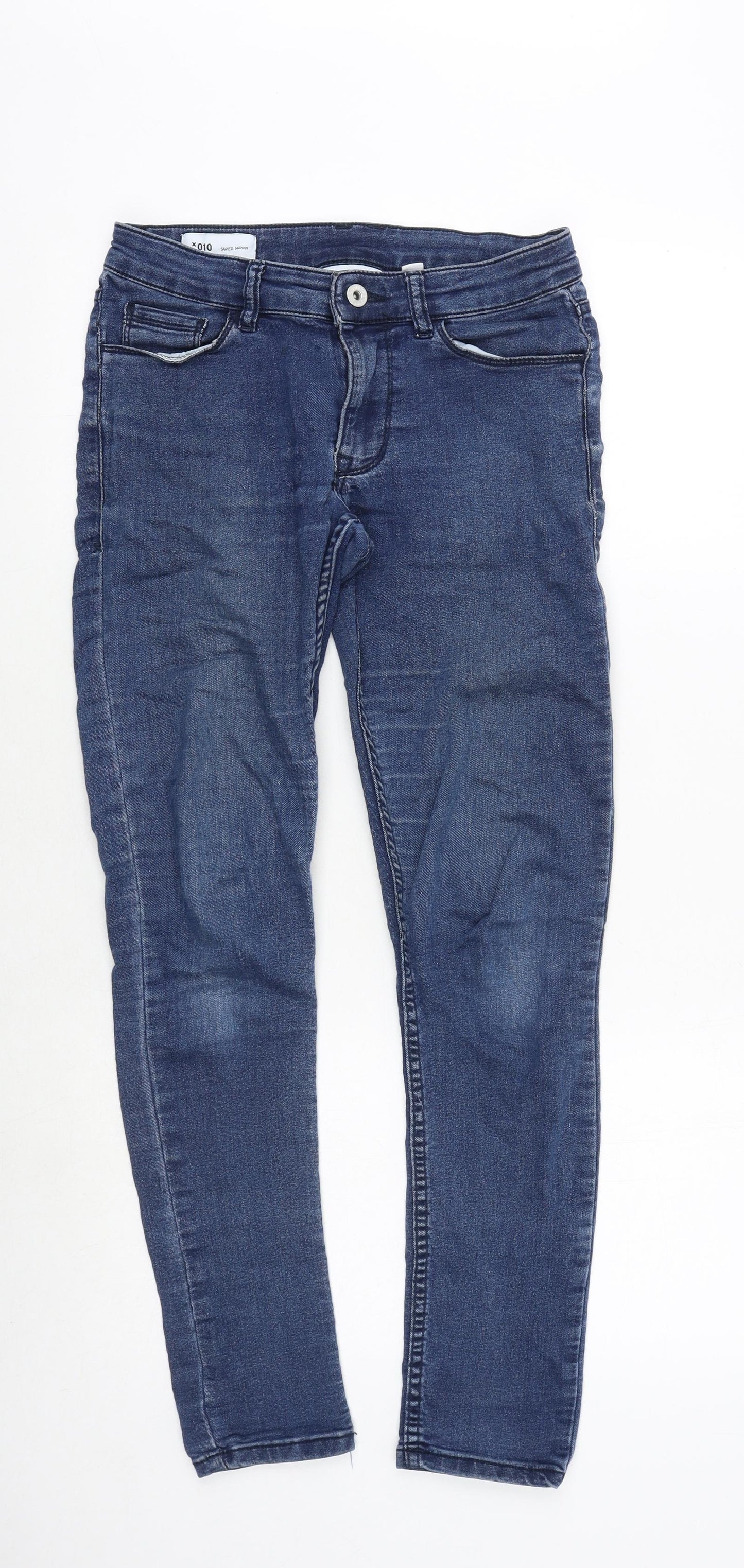 Mens UK Size 28 in COLLUSION Regular Fit Skinny Blue Jeans