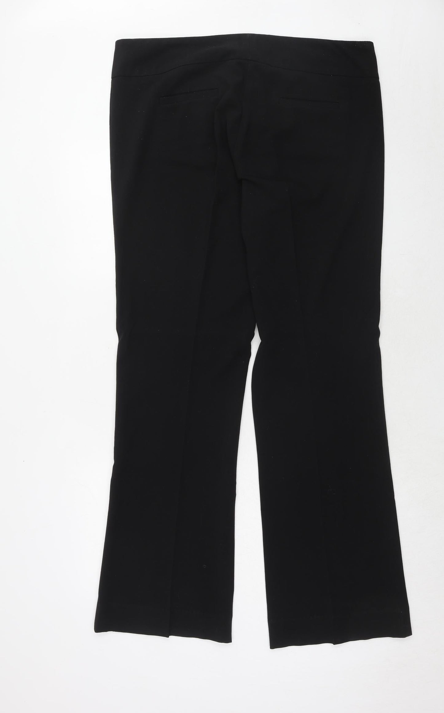 Kenneth Cole Womens Black Polyester Dress Pants Trousers Size 14 Regular Hook & Eye
