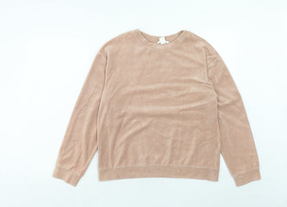 H&M Womens Pink Cotton Pullover Sweatshirt Size S Pullover