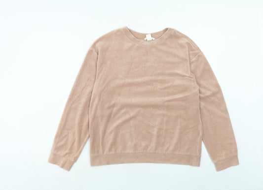 H&M Womens Pink Cotton Pullover Sweatshirt Size S Pullover