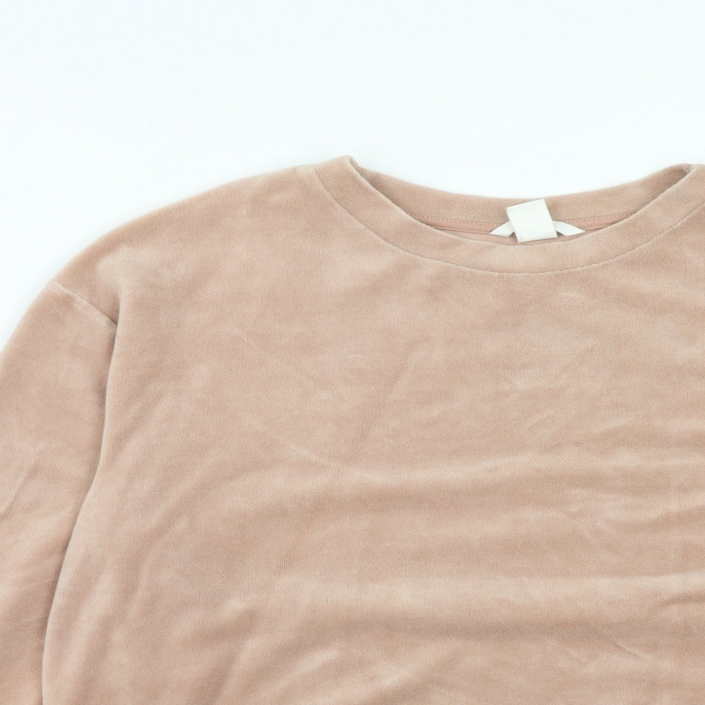H&M Womens Pink Cotton Pullover Sweatshirt Size S Pullover
