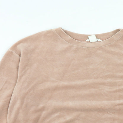 H&M Womens Pink Cotton Pullover Sweatshirt Size S Pullover
