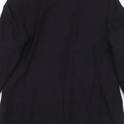Marks and Spencer Womens Blue Wool Jacket Suit Jacket Size 14