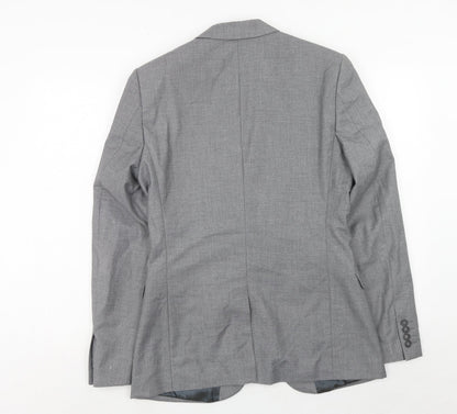 Mens UK Size 38 Topman Regular Grey Suit Jacket