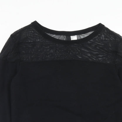 H&M Womens Black Polyamide Pullover Sweatshirt Size S Pullover