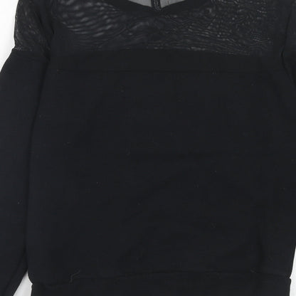 H&M Womens Black Polyamide Pullover Sweatshirt Size S Pullover