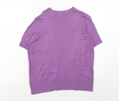 Womens UK Size 14 Marks and Spencer Purple Pullover Jumper