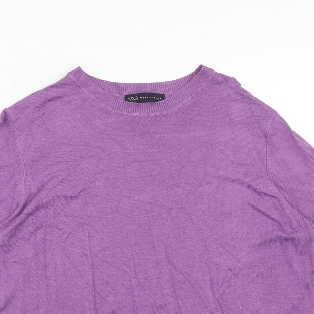 Womens UK Size 14 Marks and Spencer Purple Pullover Jumper