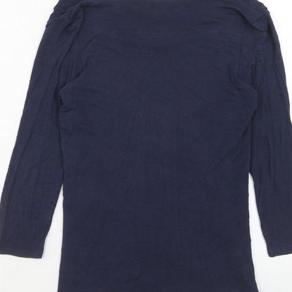 Womens UK Size M Phase Eight Blue Basic Blouse