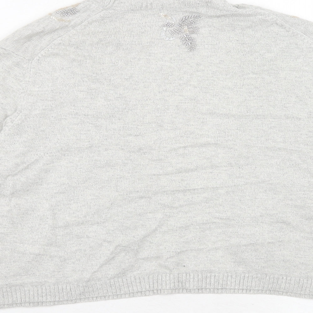 Womens UK Size 16 Marks and Spencer Grey Cardigan Jumper