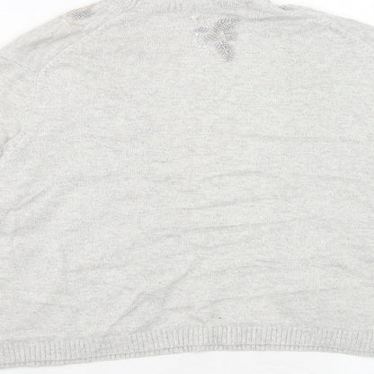 Womens UK Size 16 Marks and Spencer Grey Cardigan Jumper