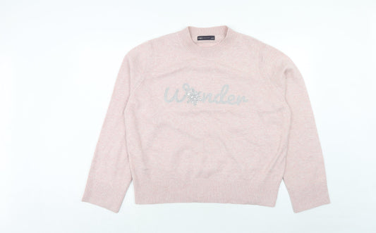 Womens UK Size L Marks and Spencer Pink Pullover Jumper