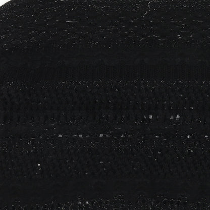 Twist Womens Black Round Neck Acrylic Pullover Jumper Size XS