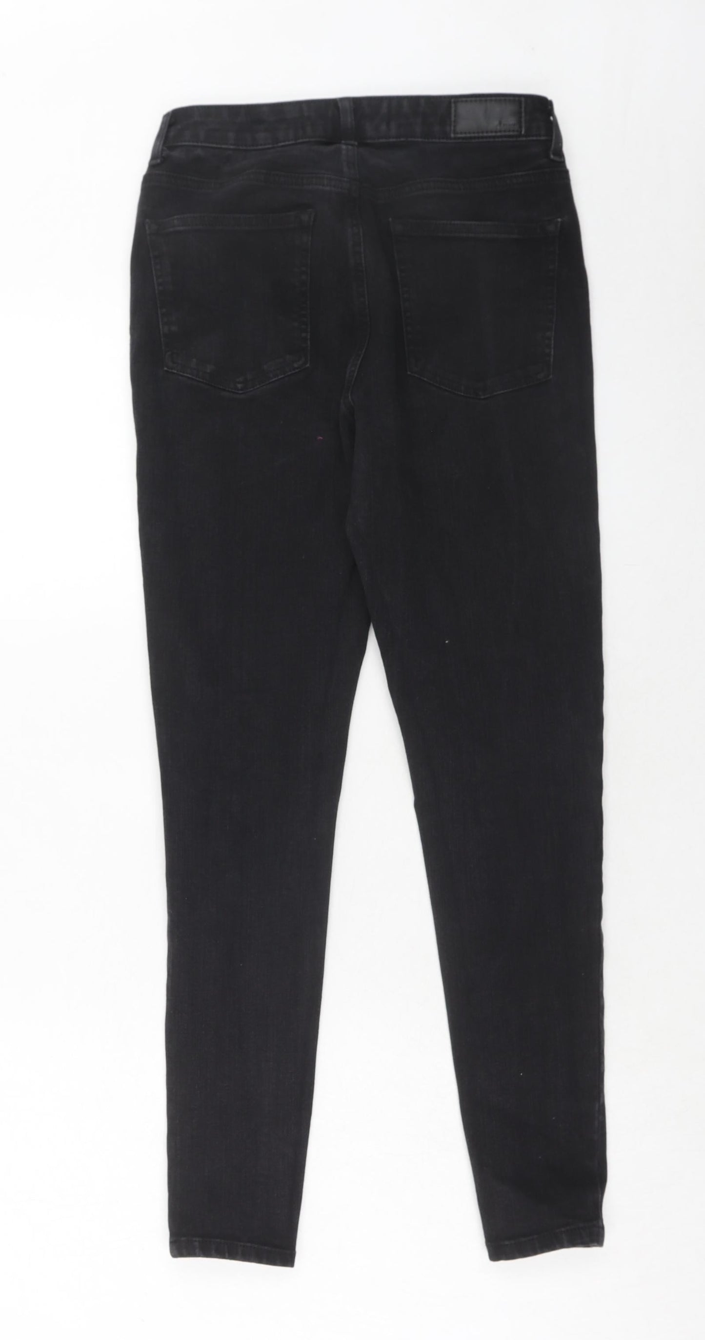 Very Womens Black Cotton Skinny Jeans Size 10 Regular Zip