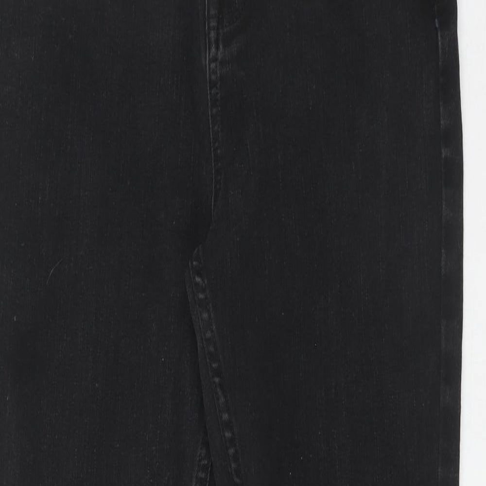 Very Womens Black Cotton Skinny Jeans Size 10 Regular Zip