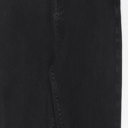 Very Womens Black Cotton Skinny Jeans Size 10 Regular Zip