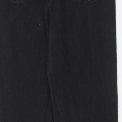 Very Womens Black Cotton Skinny Jeans Size 10 Regular Zip