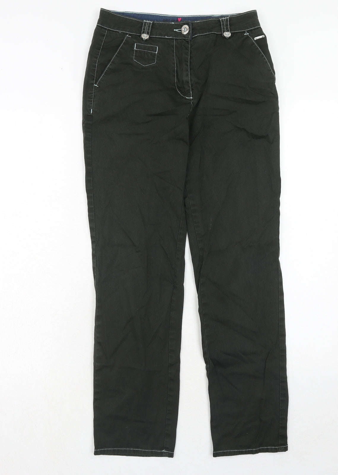 Womens UK Size 8 Marks and Spencer Regular Fit  Green Trousers