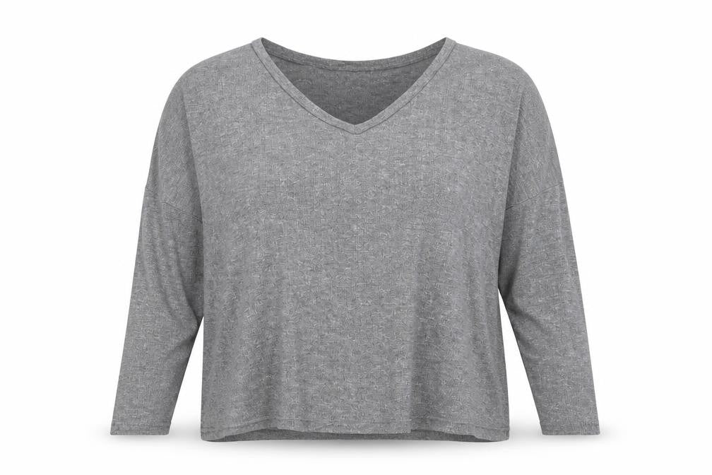 Womens UK Size XS Sparkle & Fade Grey Basic T-Shirt
