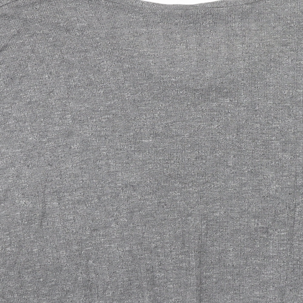Womens UK Size XS Sparkle & Fade Grey Basic T-Shirt
