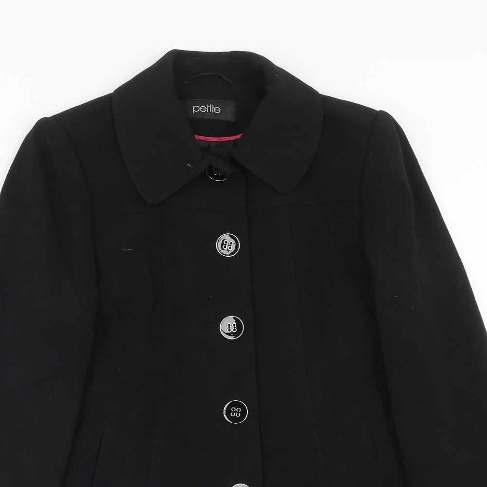 BHS Womens Black Jacket Size 8 Button