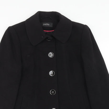 BHS Womens Black Jacket Size 8 Button