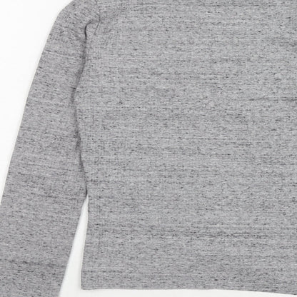 Womens UK Size L Bershka Grey Basic T-Shirt
