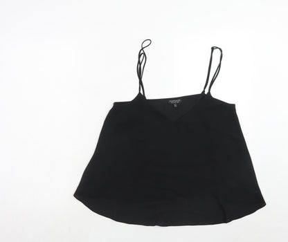 Womens UK Size 10 Topshop Black Basic Tank