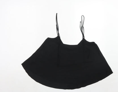 Womens UK Size 10 Topshop Black Basic Tank