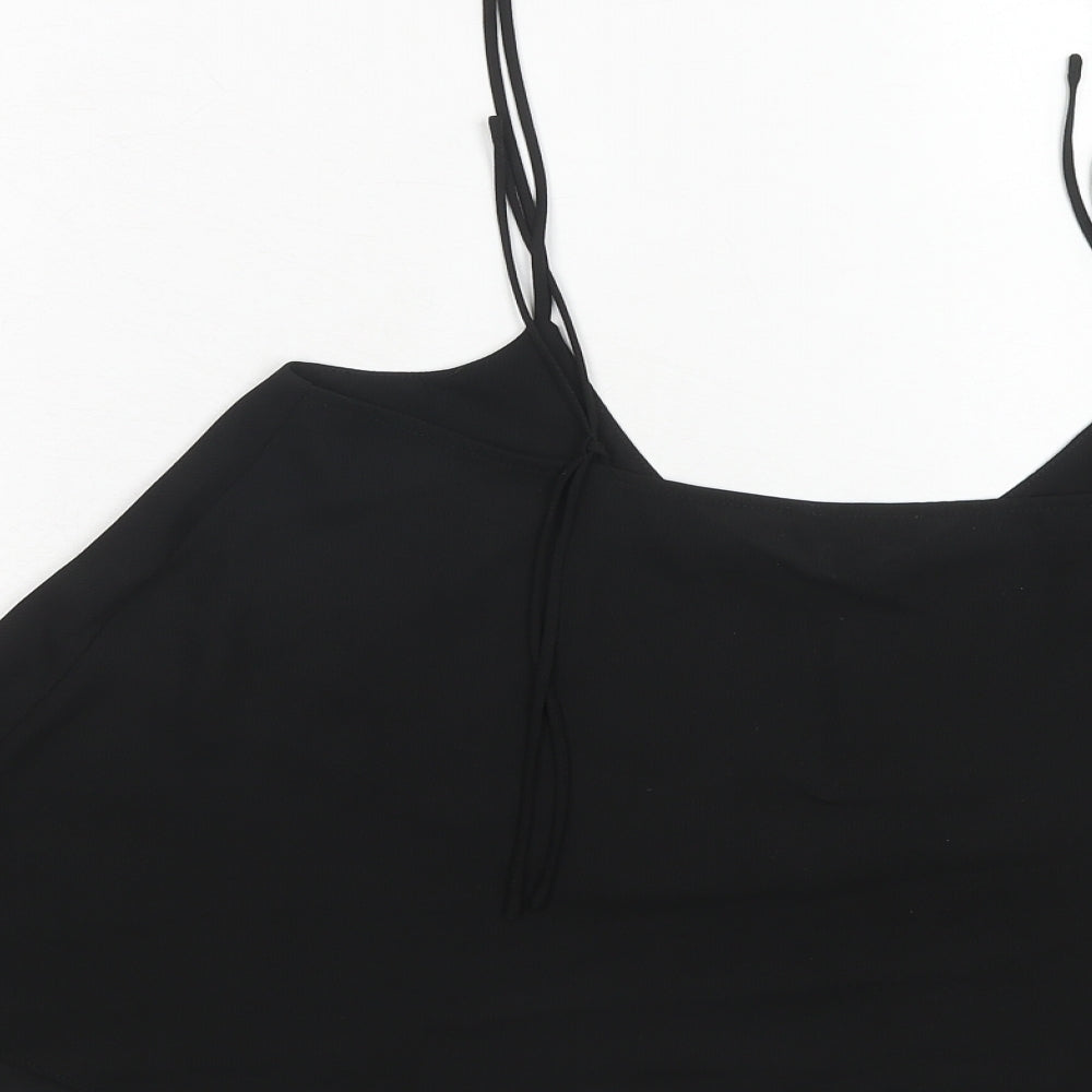 Womens UK Size 10 Topshop Black Basic Tank