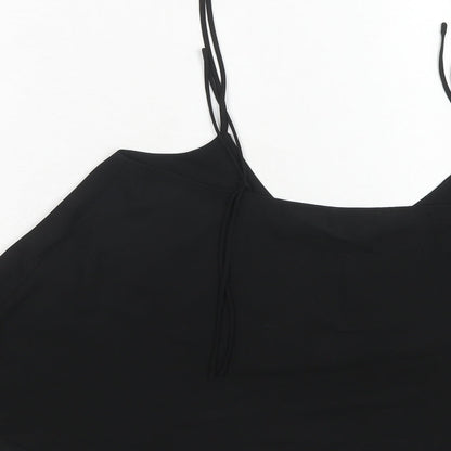 Womens UK Size 10 Topshop Black Basic Tank