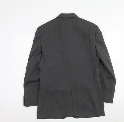 Vittoria Mens Grey Polyacrylate Fibre Jacket Suit Jacket Size 36 Regular