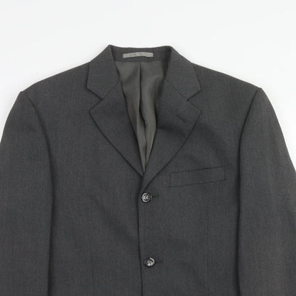 Vittoria Mens Grey Polyacrylate Fibre Jacket Suit Jacket Size 36 Regular