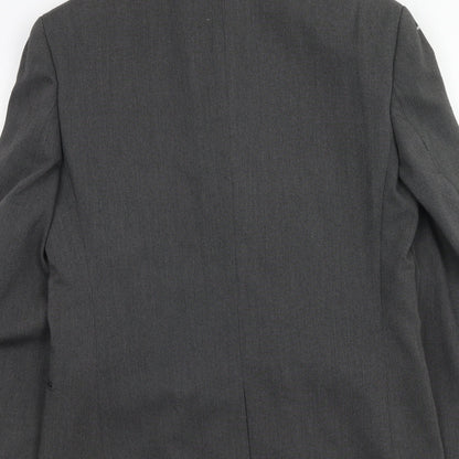 Vittoria Mens Grey Polyacrylate Fibre Jacket Suit Jacket Size 36 Regular