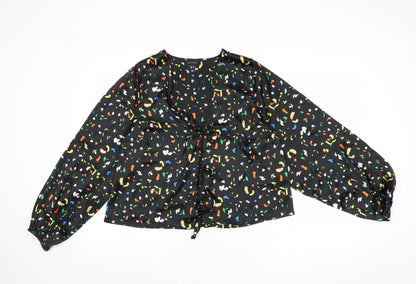 Womens UK Size 10 New Look Black Basic Blouse