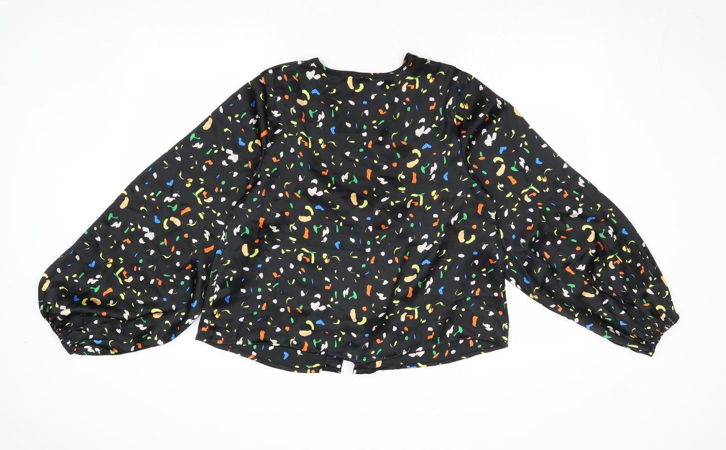 Womens UK Size 10 New Look Black Basic Blouse