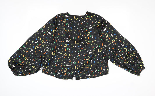 Womens UK Size 10 New Look Black Basic Blouse